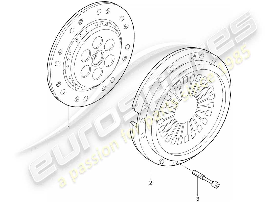porsche 2008 (997-1 turbo / gt2) clutch part diagram