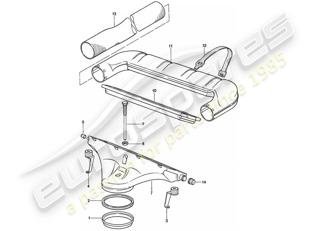 porsche 1981 (928) air cleaner part diagram