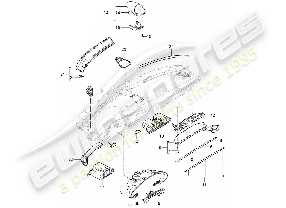 porsche 2005 (997-1) accessories part diagram