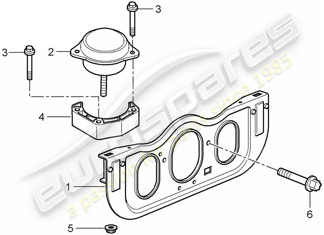 porsche 997 gt3 (2007) engine suspension part diagram
