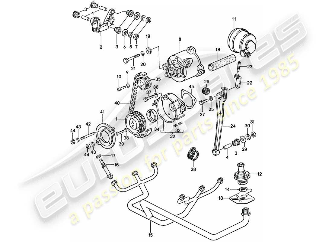 porsche 1987 (911) air injection part diagram