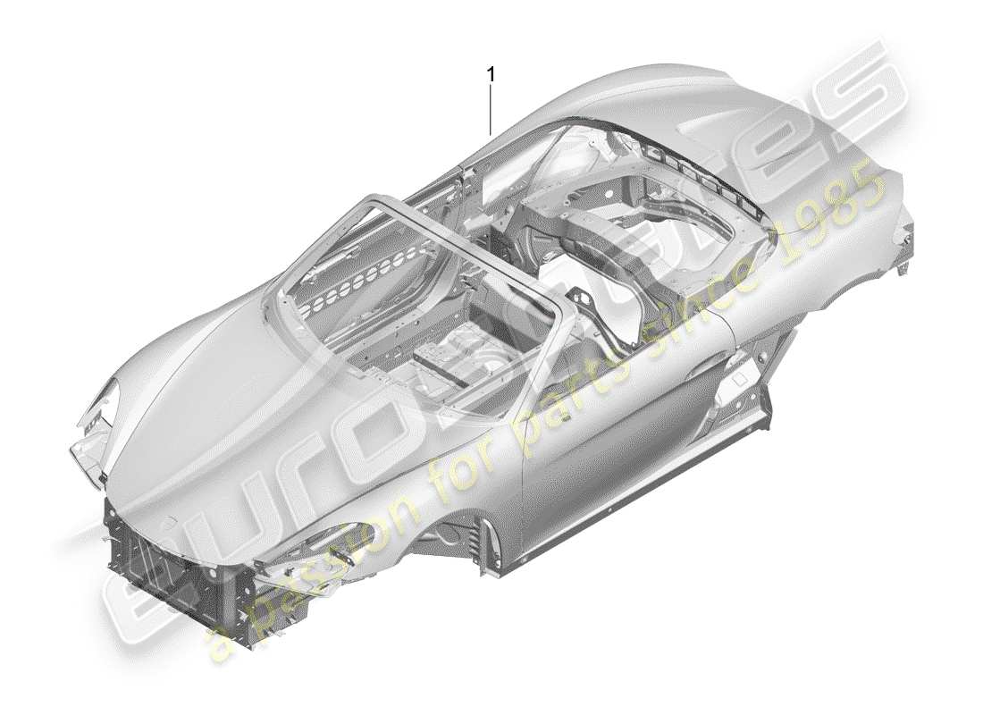 porsche 2018 (718 boxster) car body part diagram