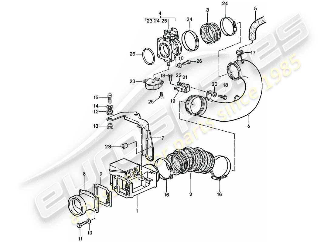 porsche 1988 (944) l-jetronic - 1 part diagram