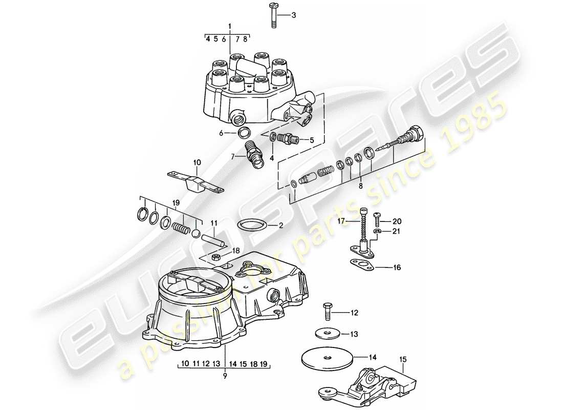 porsche 1984 (928) k-jetronic - 1 - mixture control unit - d - mj 1983>> - mj 1983 part diagram