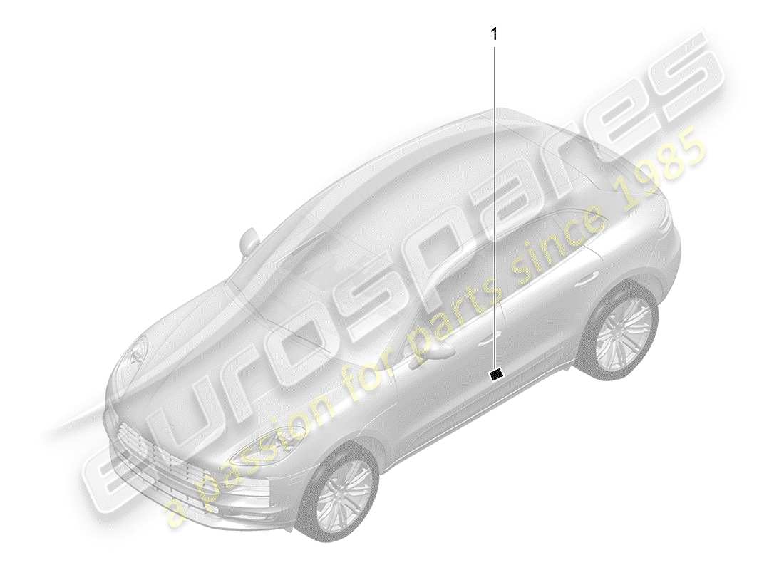 porsche 2019 (macan) tire pressure part diagram