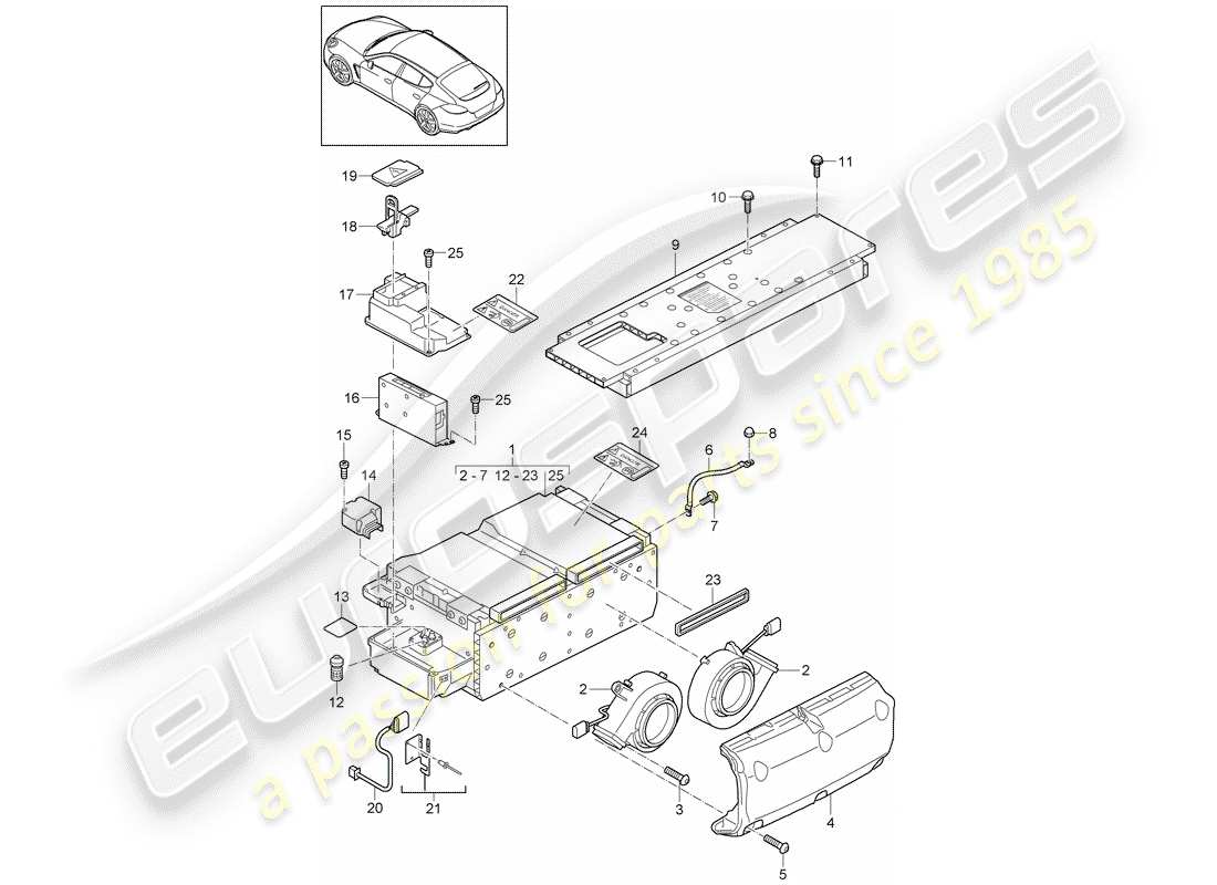 porsche 2014 (panamera 970) hybrid part diagram