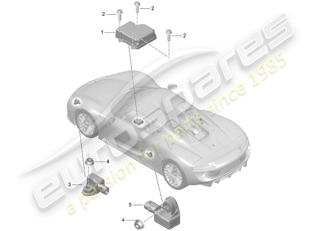 porsche 2015 (918 spyder) electronic control module part diagram