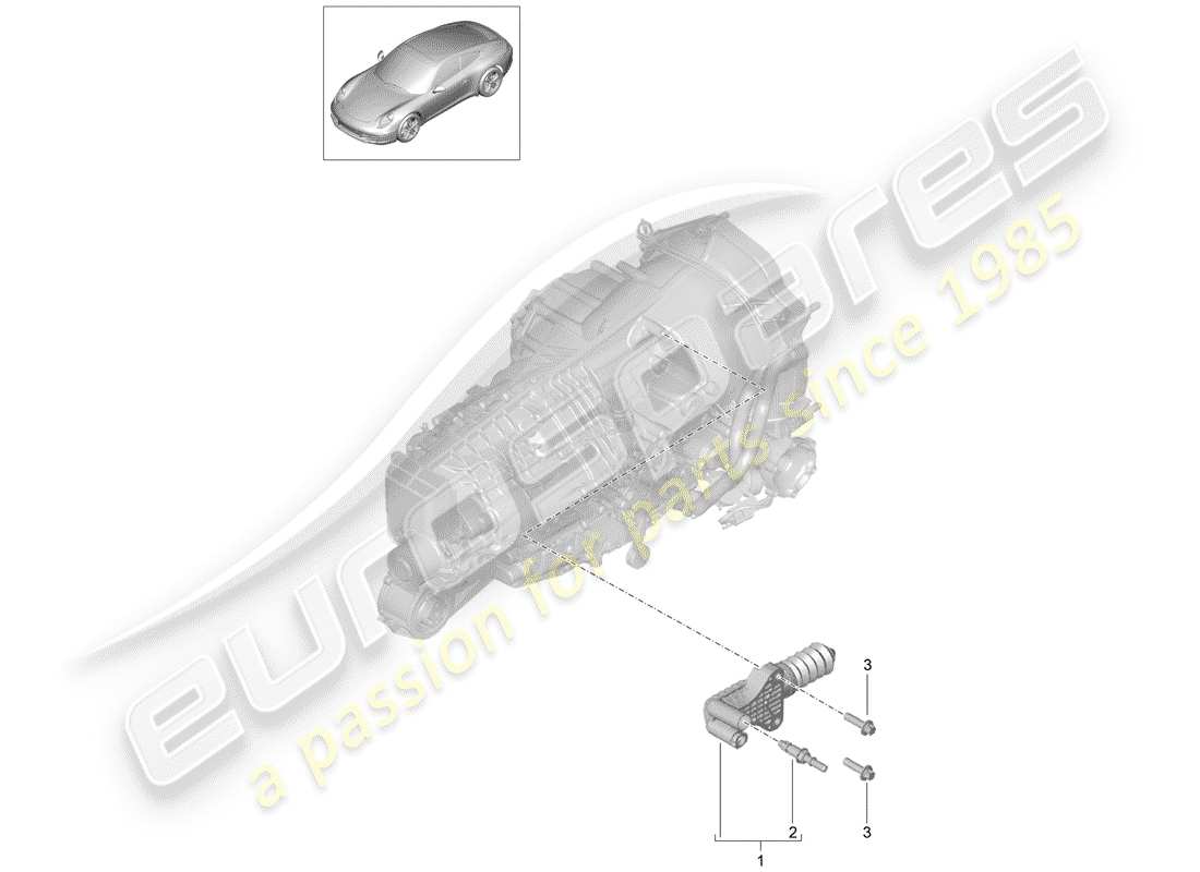 porsche 2016 (991-1) clutch release part diagram