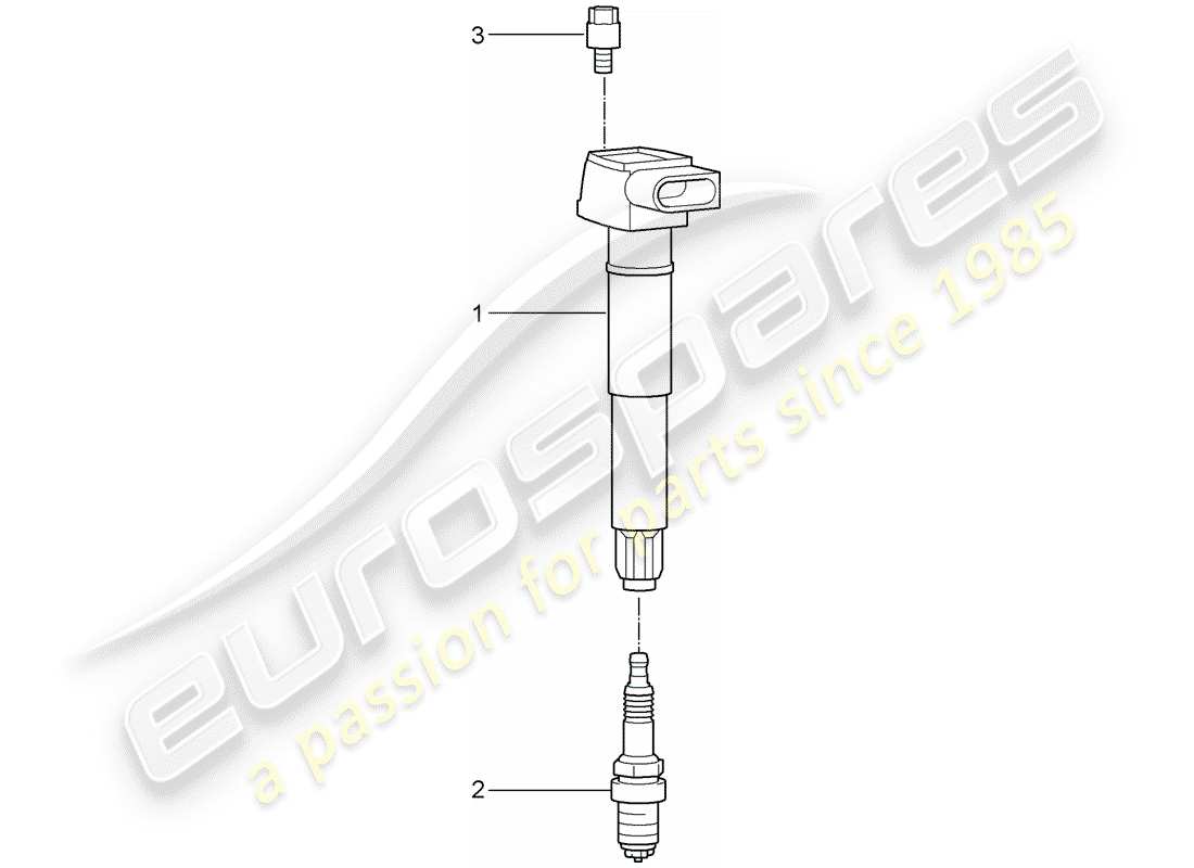 porsche 2009 (997-2) ignition system part diagram
