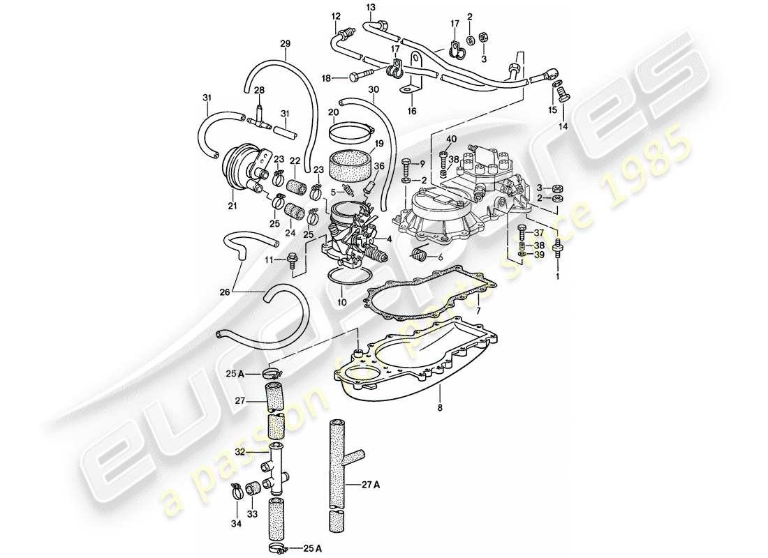 porsche 1978 (928) k-jetronic - 2 part diagram