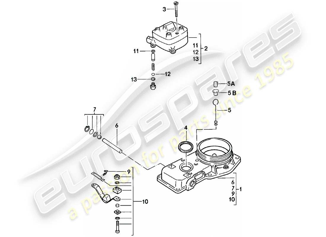 porsche 1983 (924) k-jetronic - 1 - mixture control unit part diagram