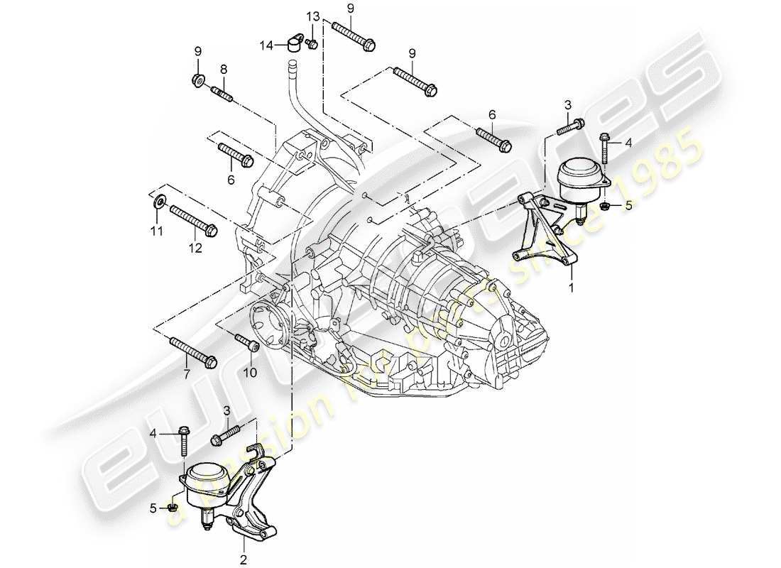 porsche 2005 (987 boxster) tiptronic part diagram