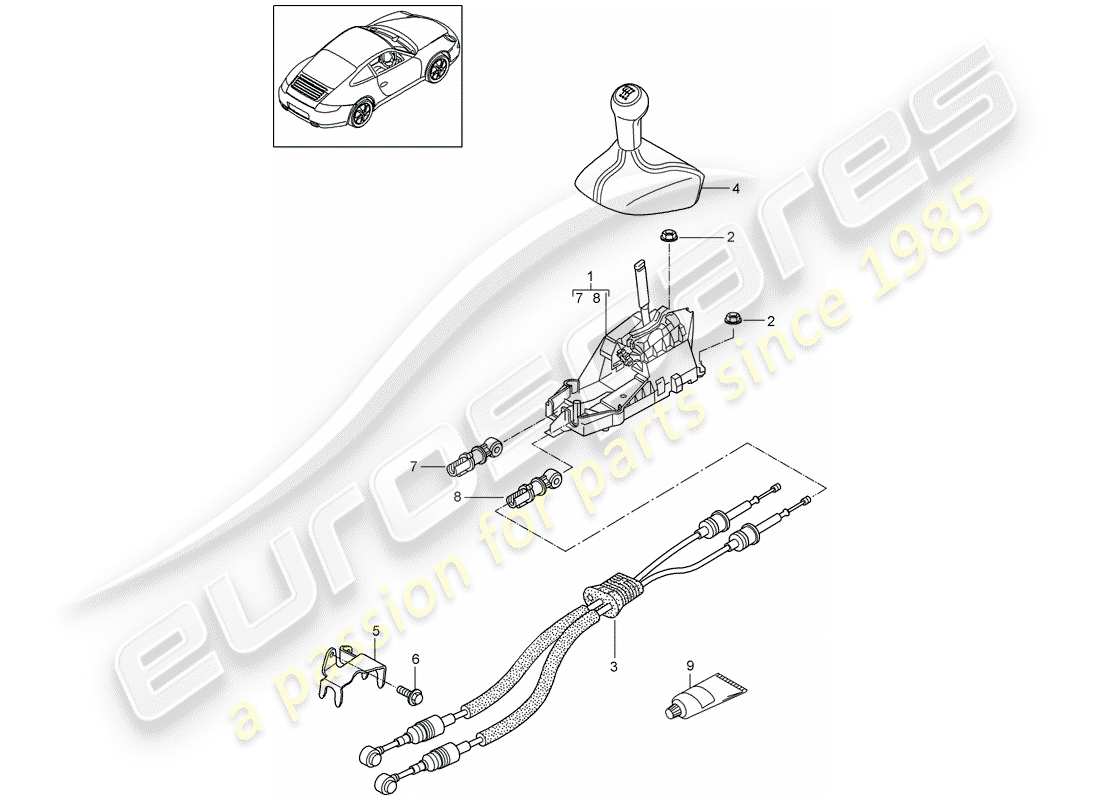 porsche 2009 (997-2) transmission control part diagram
