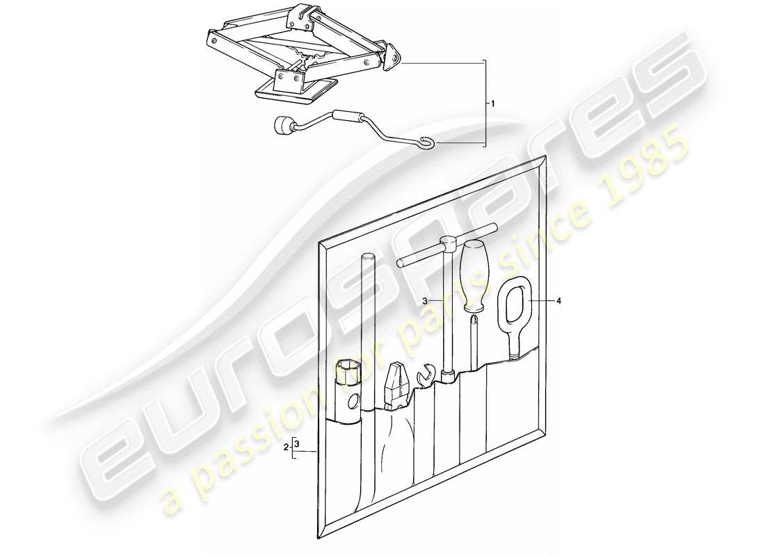 porsche 1984 (944) accessories parts diagram
