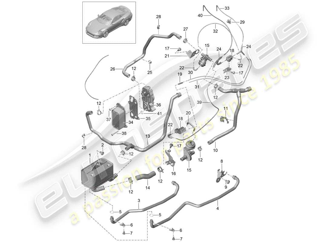 porsche 2017 (991-2 turbo) - pdk - part diagram