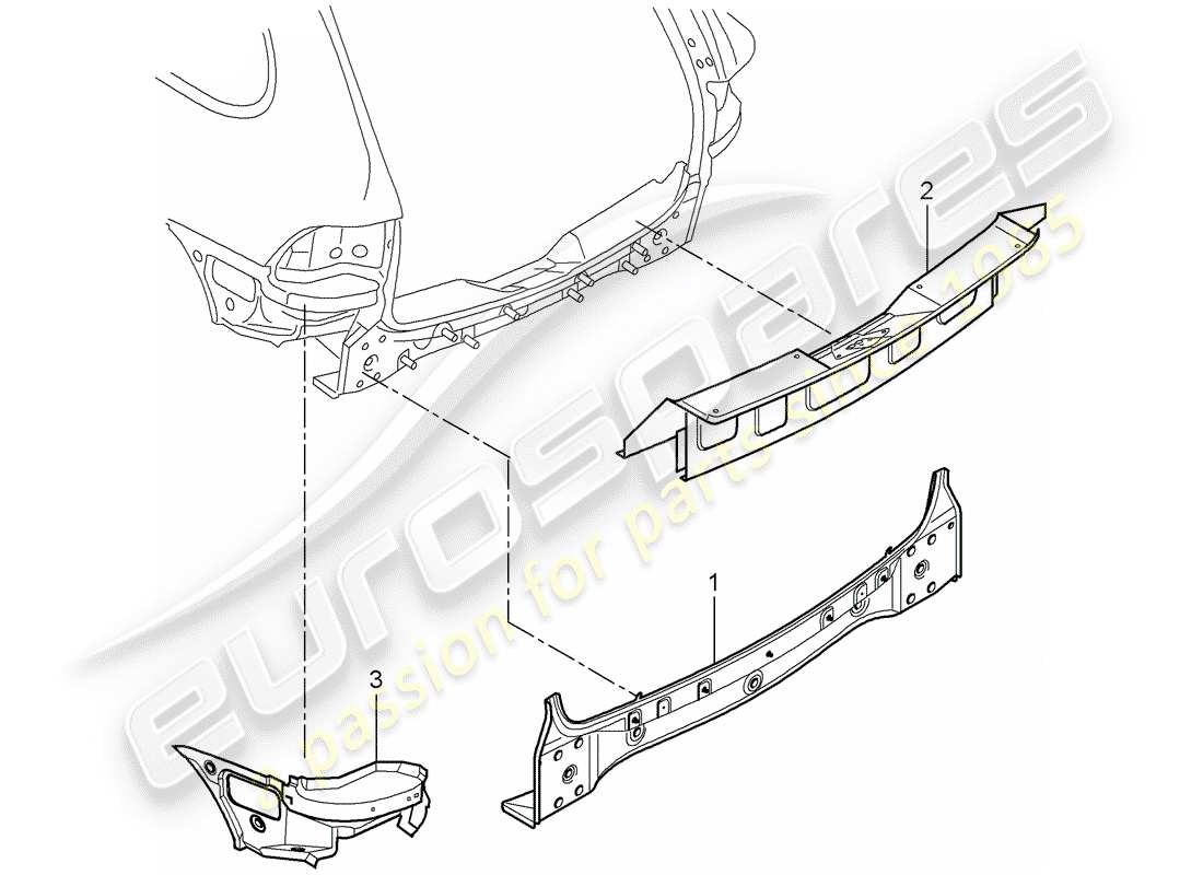 porsche 2007 (cayenne e1 9pa) rear end part diagram