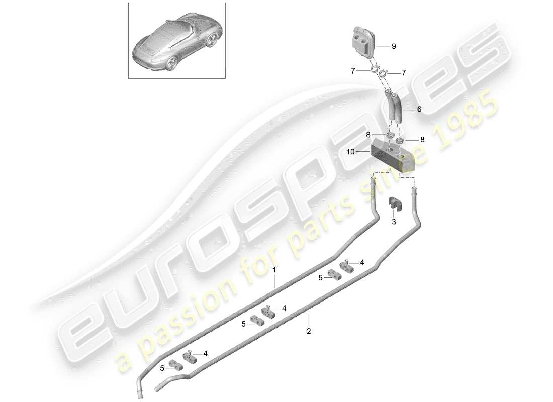 porsche 2013 (991-1) heater part diagram