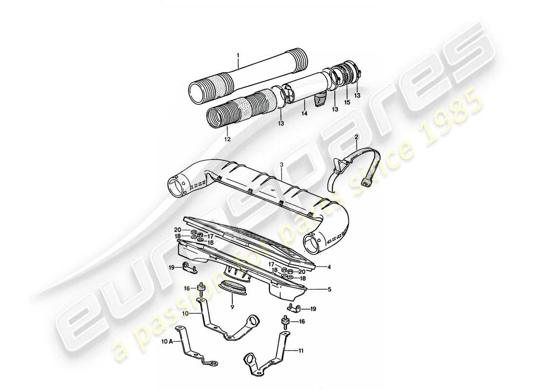 porsche 1994 (928) air cleaner - lh-jetronic part diagram