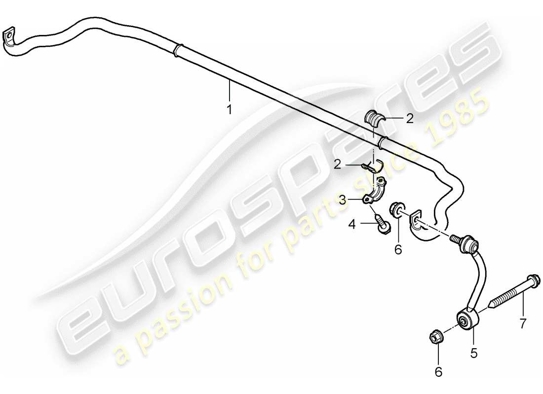 porsche 2007 (cayenne e1 9pa) stabilizer part diagram