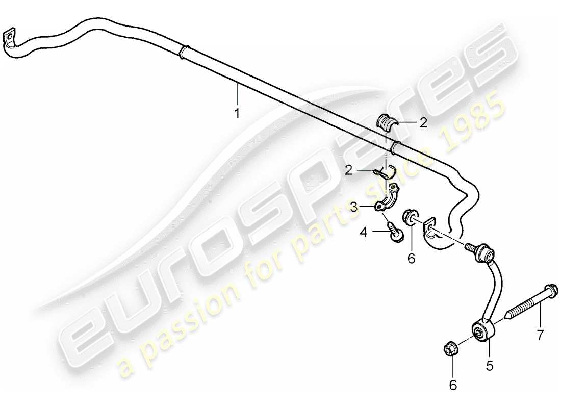 porsche cayenne (2007) stabilizer part diagram