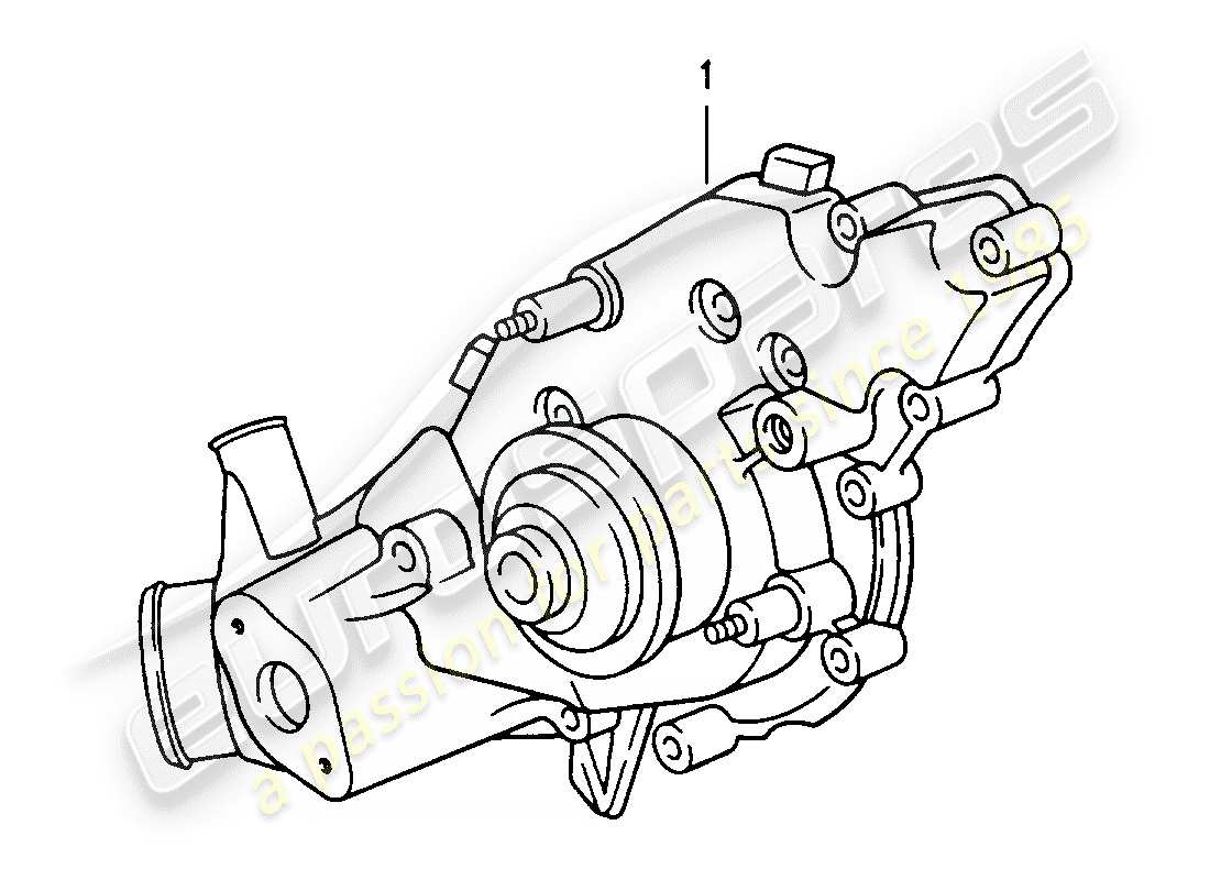 porsche replacement catalogue (2008) water pump parts diagram