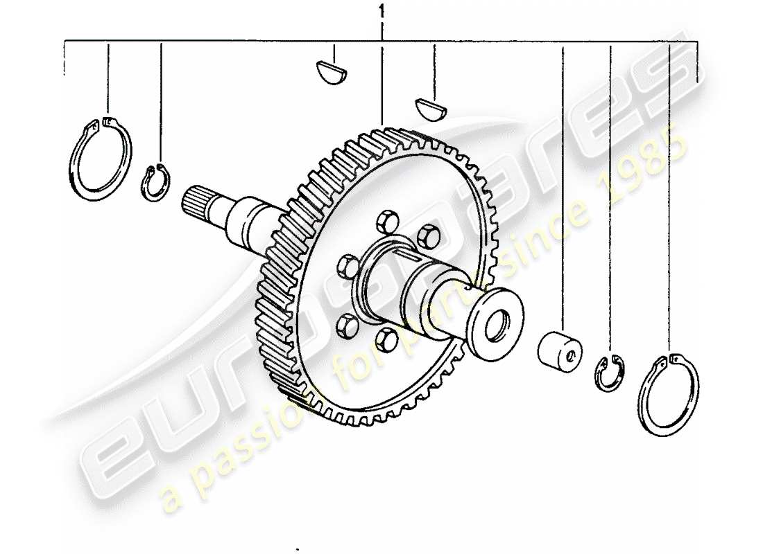 porsche 2008 (refurbished and exchange catalogue) intermediate shaft part diagram