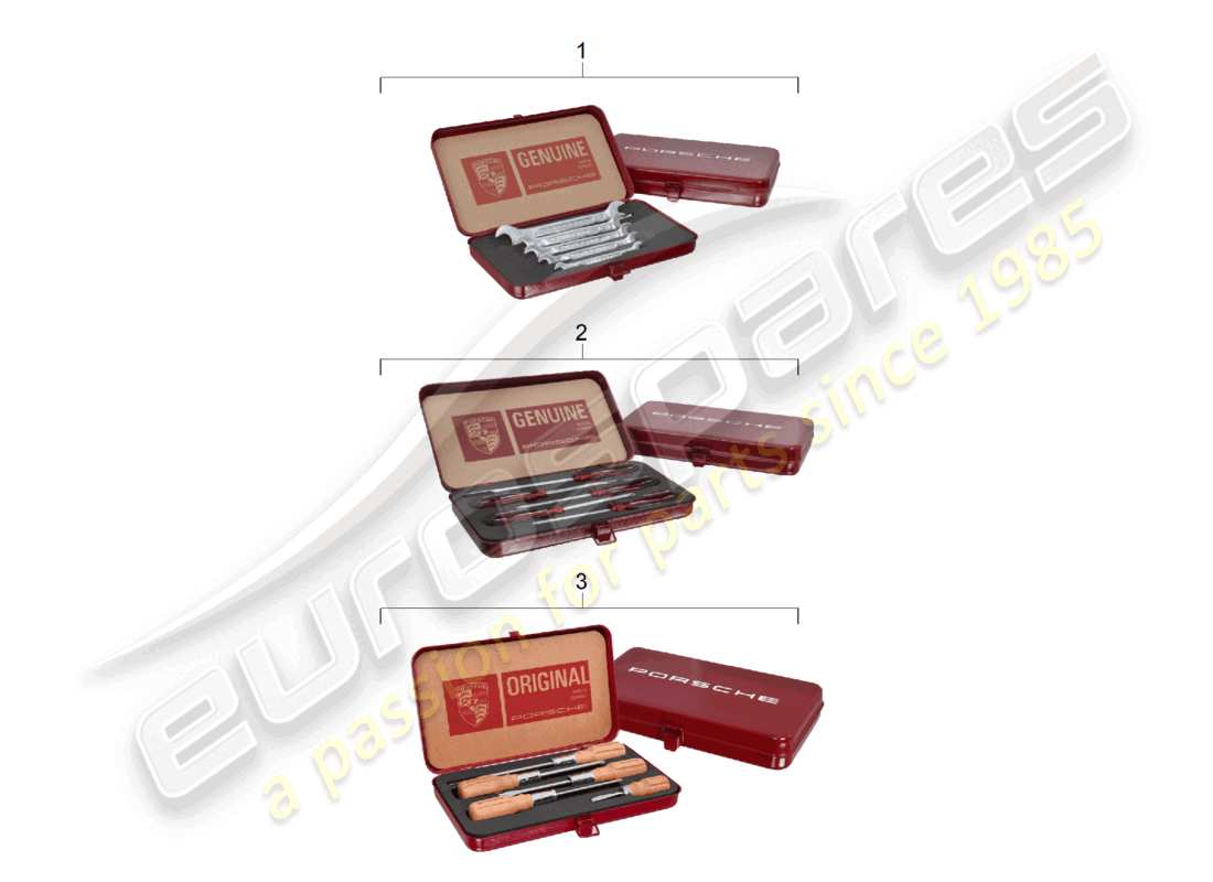 porsche 2000 (986 boxster) tool kits parts diagram