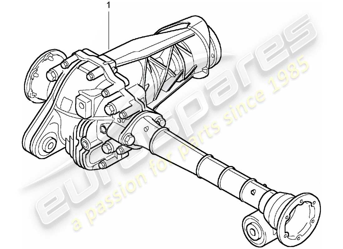 porsche 2008 (refurbished and exchange catalogue) front axle differential part diagram