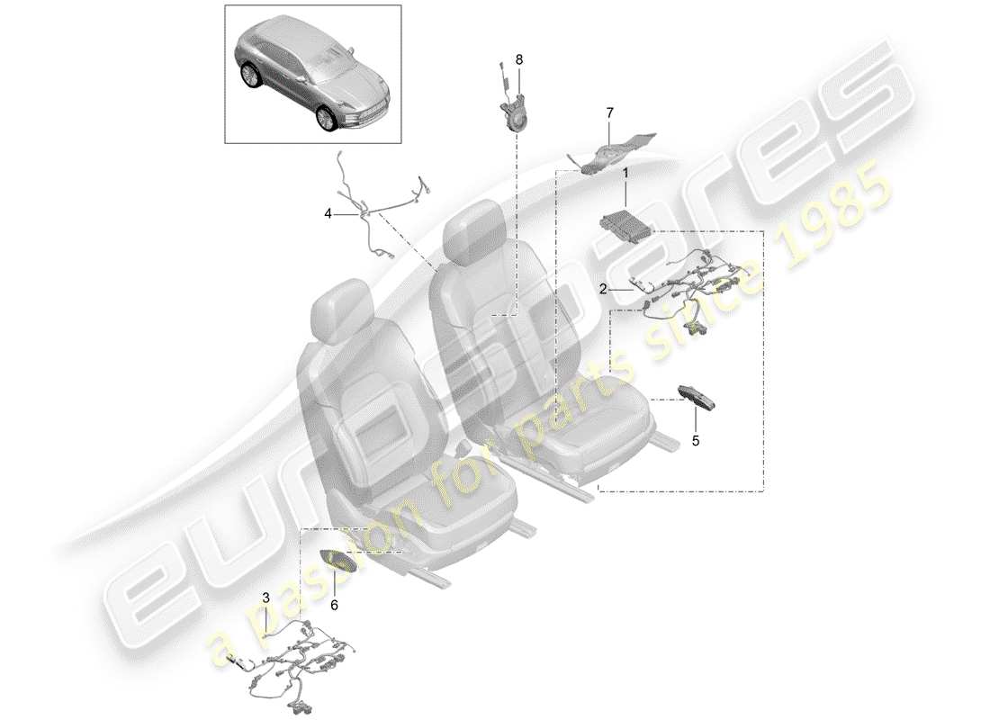 porsche 2020 (macan) electrics part diagram