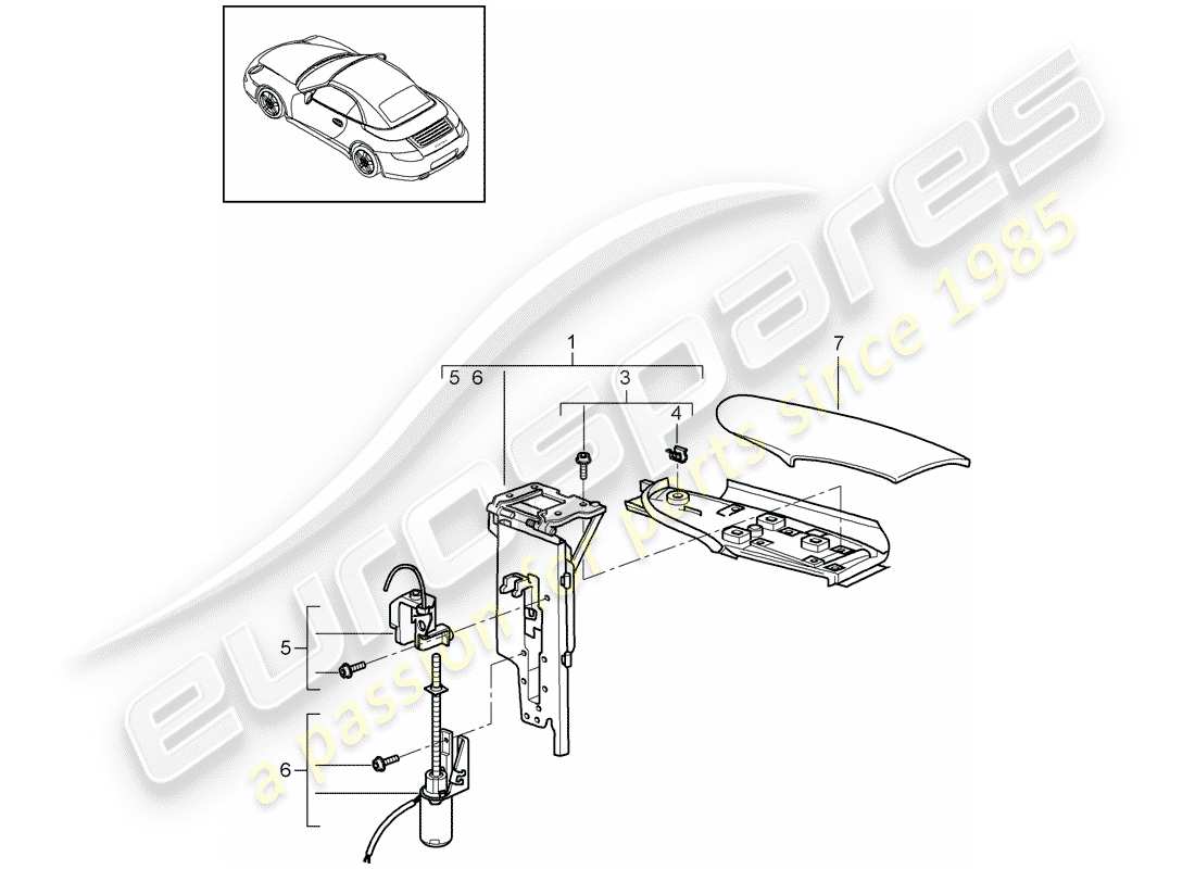 porsche 2012 (997-2) flap part diagram