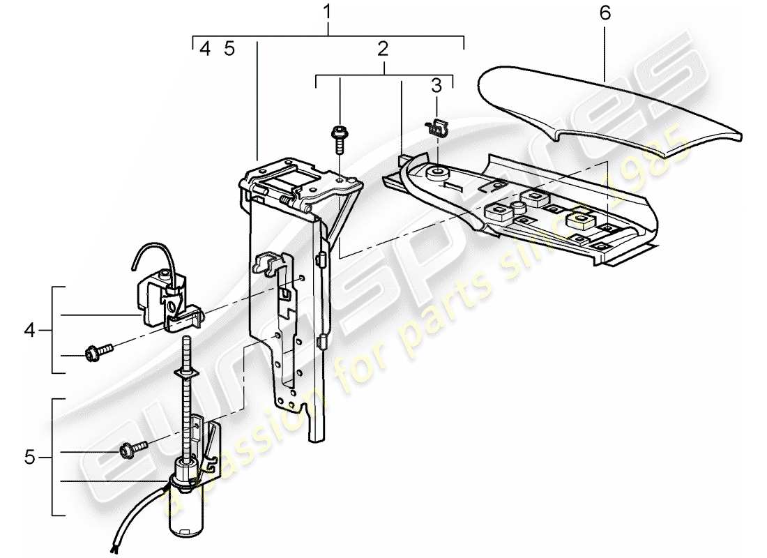 porsche 2009 997-2 turbo / gt2 flap part diagram