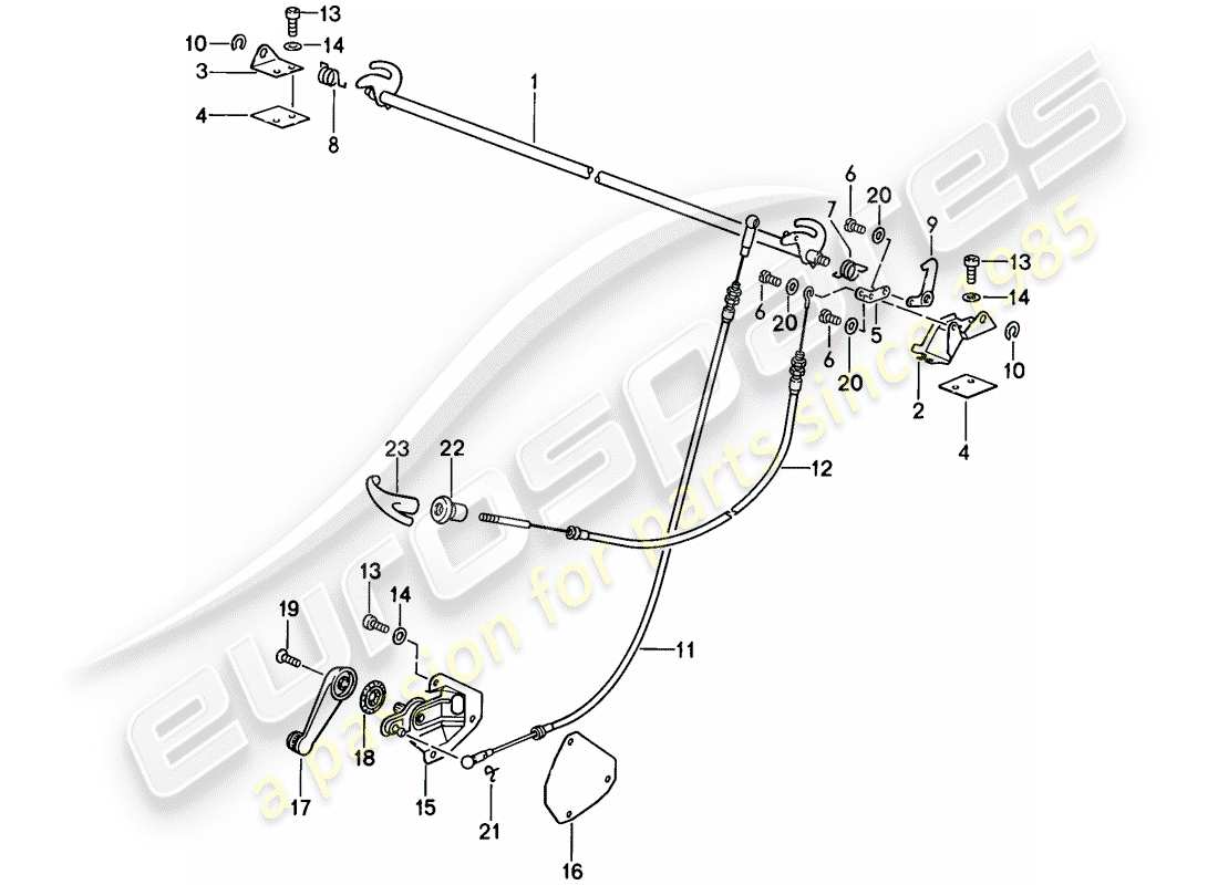 porsche 1989 (911) rear covering - relay shaft - single parts - d - mj 1989>> - mj 1989 part diagram