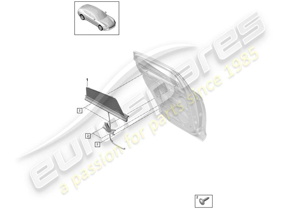 porsche 2020 (panamera 971-1) blind part diagram