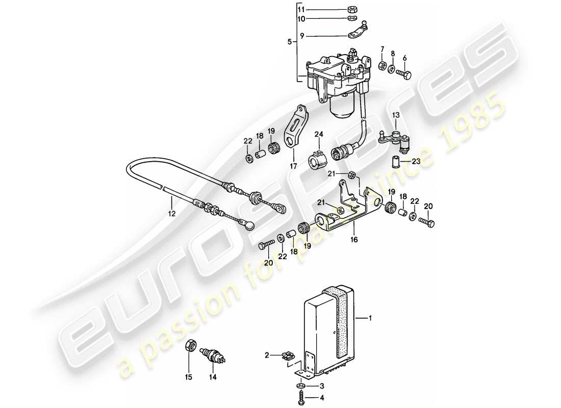 porsche 1982 (944) cruise control system parts diagram