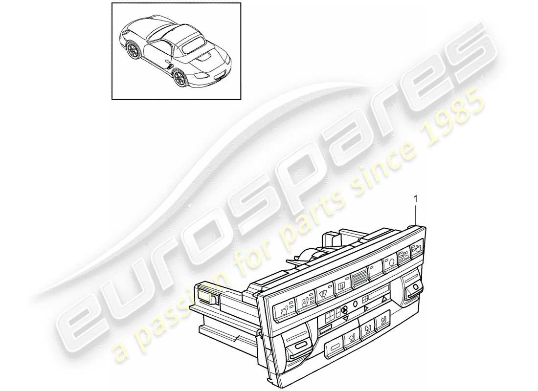 porsche 2011 (987 boxster) control switch part diagram
