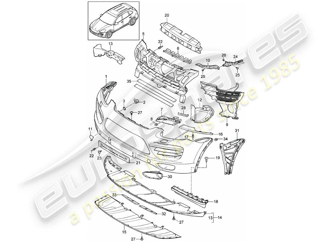 porsche 2012 (cayenne e2 92a) lining part diagram