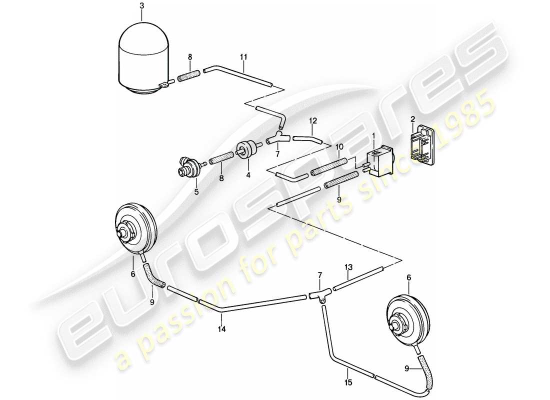 porsche 1988 (911) beam length adjustment part diagram