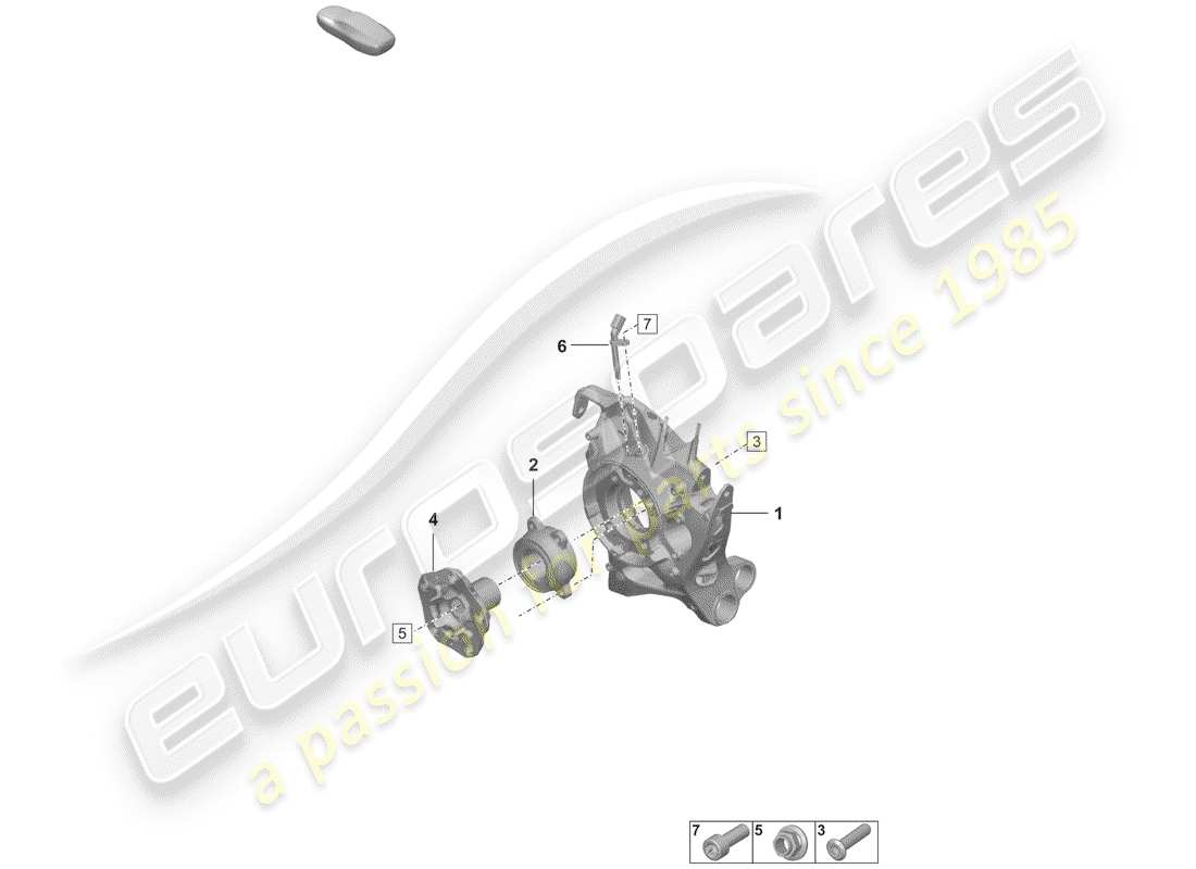 porsche 2019 (992-1) rear axle part diagram