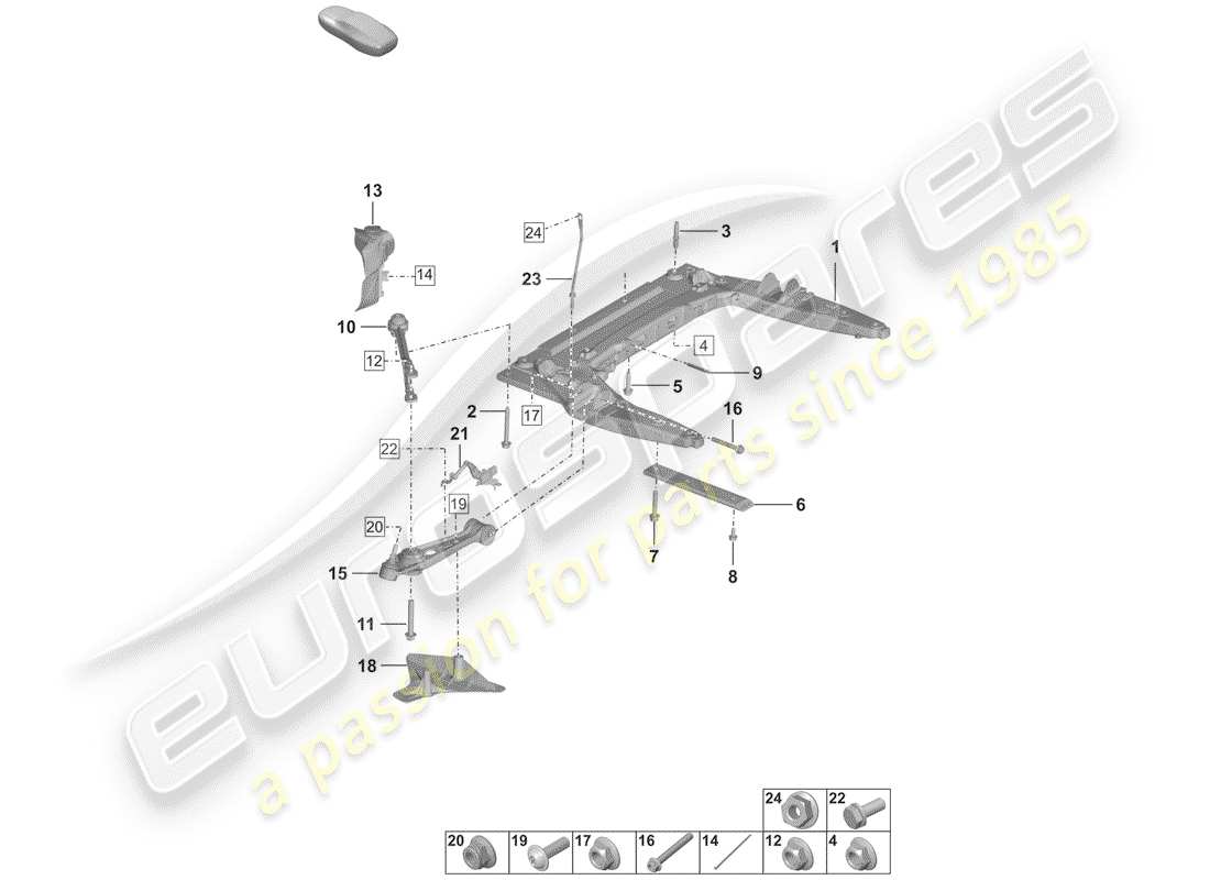 porsche 2019 (992-1) cross member part diagram