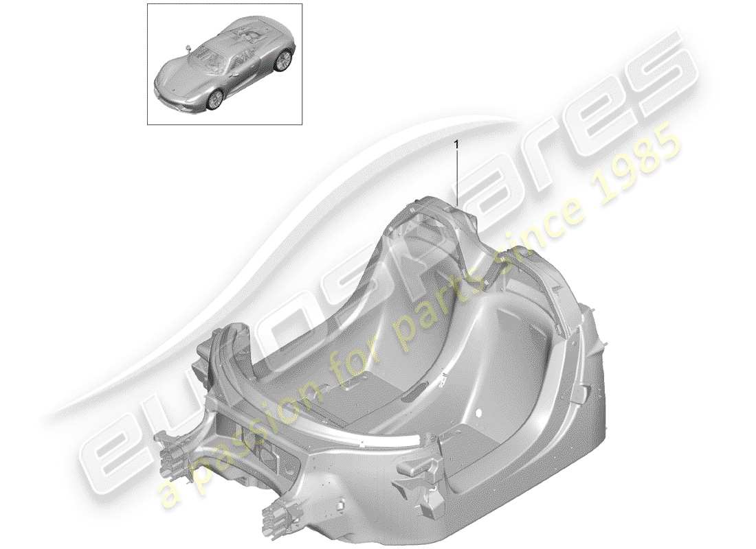 porsche 2015 (918 spyder) monocoque part diagram