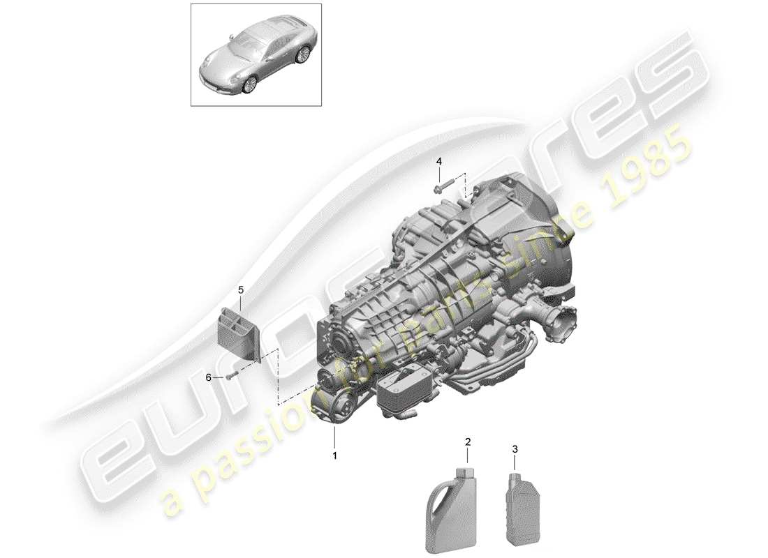 porsche 2020 (991-2) - pdk - part diagram