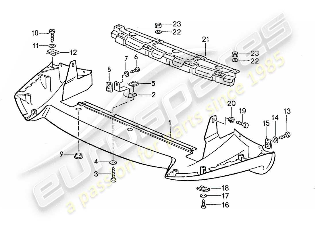 porsche 1988 (928) spoiler part diagram