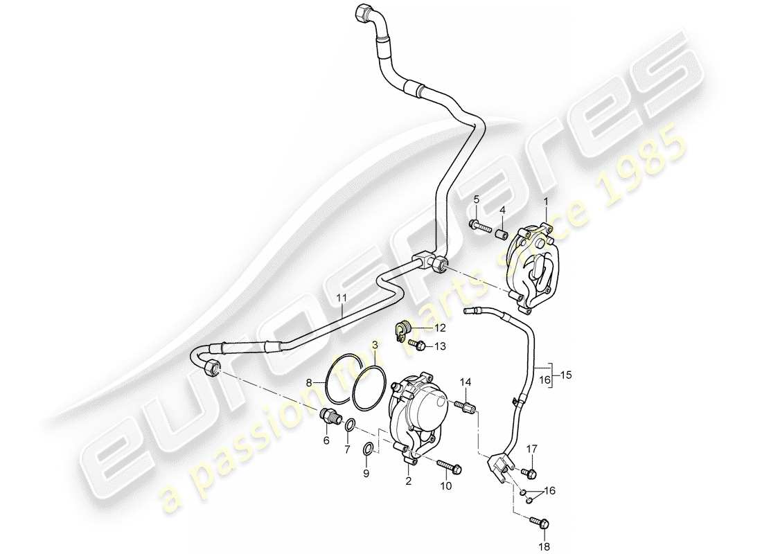 porsche 2008 (997-1 turbo / gt2) oil supply part diagram