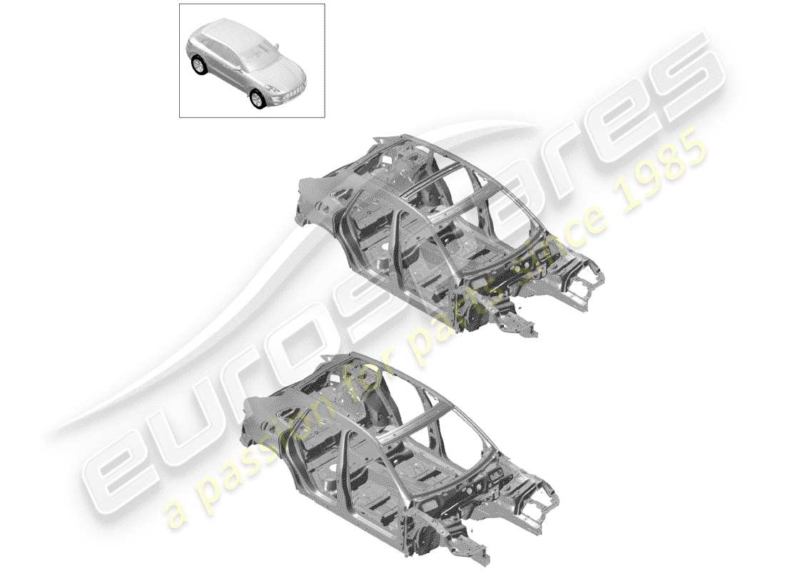 porsche 2014 (macan) car body part diagram