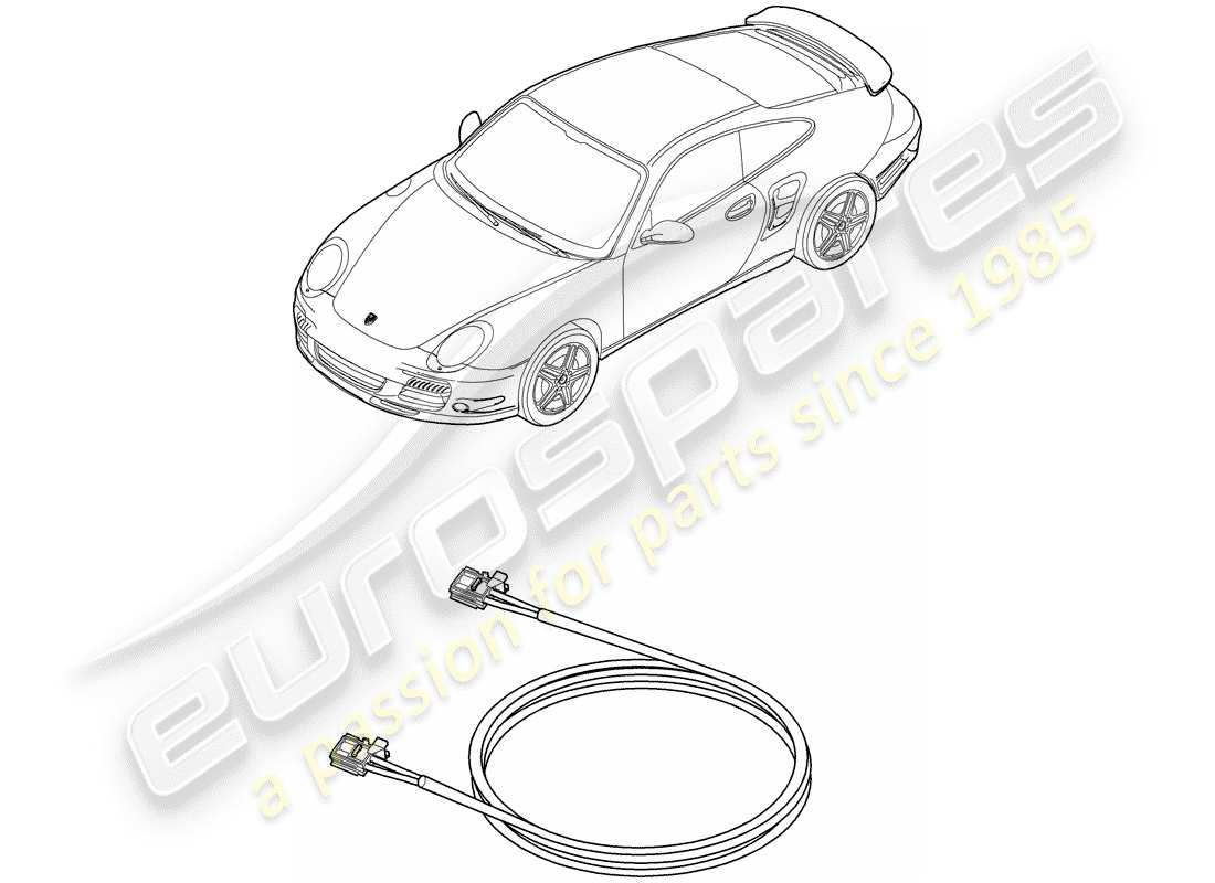 porsche 2011 (997-2 turbo / gt2 rs) light fibre optic part diagram