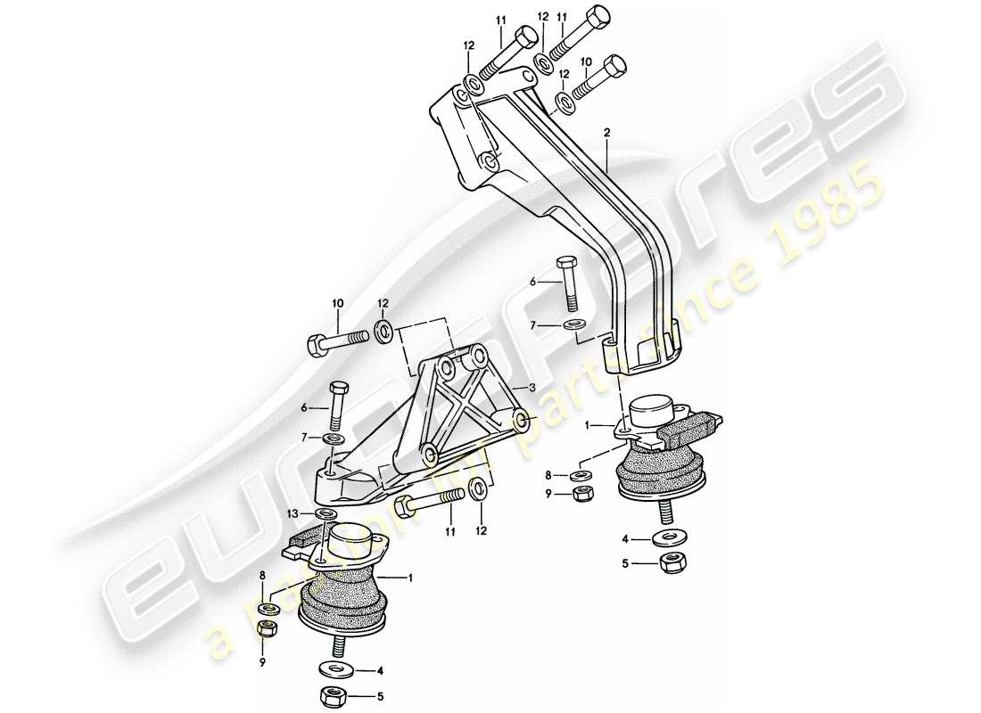 porsche 1986 (944) engine suspension part diagram