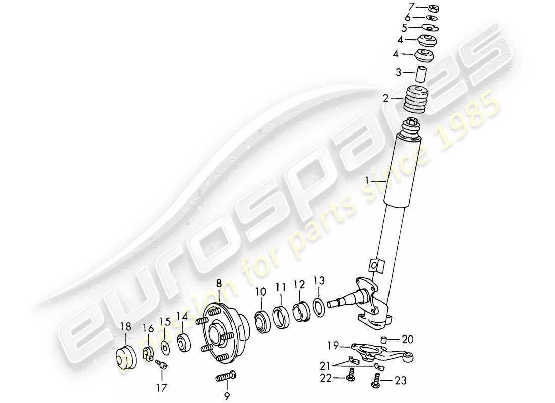 porsche 1967 (911/912) shock absorber strut - lubricants - d >> - mj 1968 part diagram