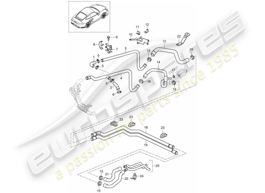 porsche 2012 (997-2 turbo / gt2 rs) lines part diagram