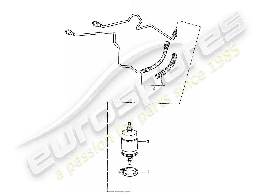 porsche 1984 (911) fuel system part diagram