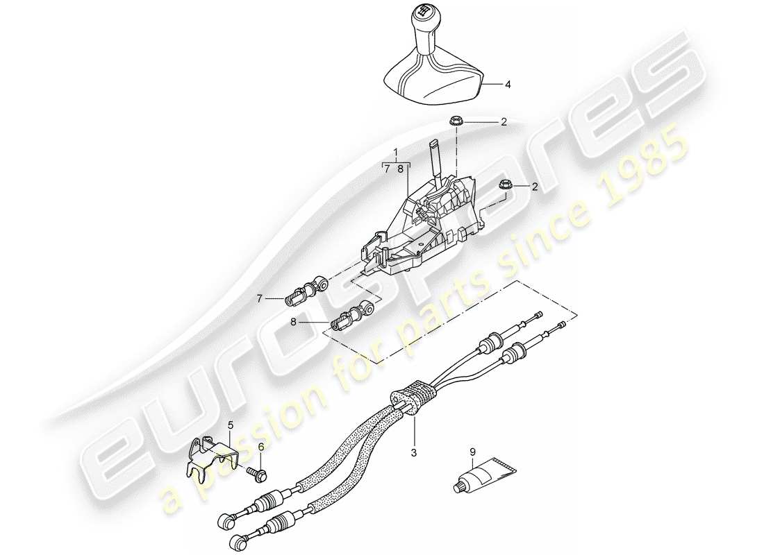porsche 2011 (997-2 gt3) transmission control part diagram